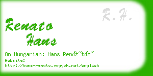 renato hans business card